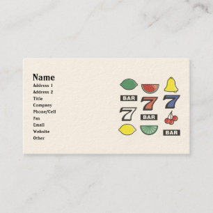 Slot Machine Business Cards