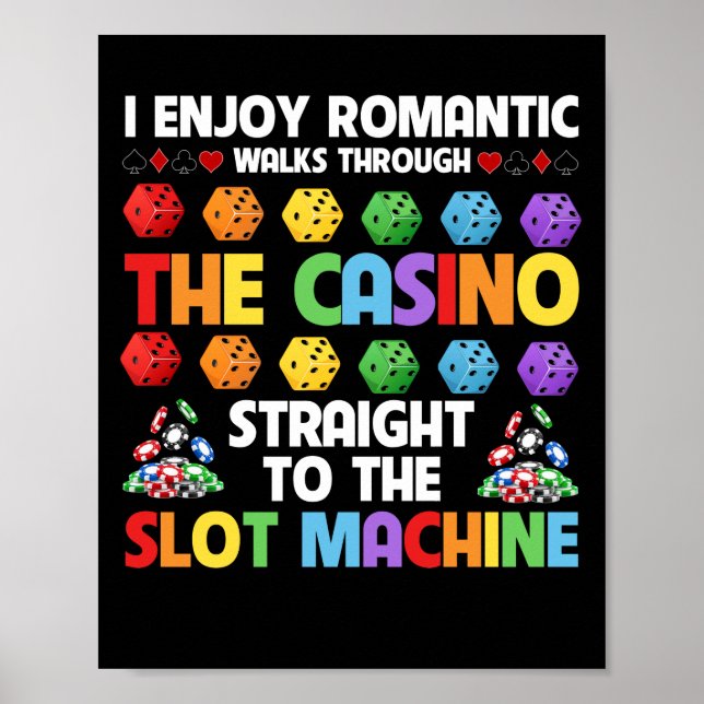 Slot Machine Gambling Casino Gambler Vegas Poster (Front)