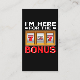 Slot Machine Gambling Funny Casino Fan Business Card