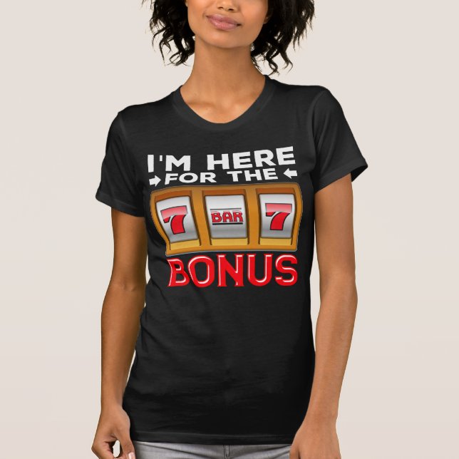 Slot Machine Gambling Funny Casino Fan T-Shirt (Front)