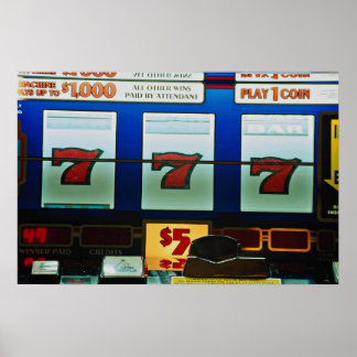 Slot machine in a casino poster