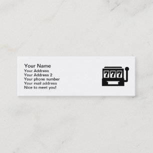 Slot machine mini business card