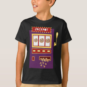Slot Machine Pizza Jackpot Funny Gambling Pizza Fo T-Shirt