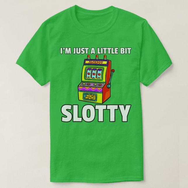Slot Machine Player Gift Casino Gambler Gambling  T-Shirt (Design Front)