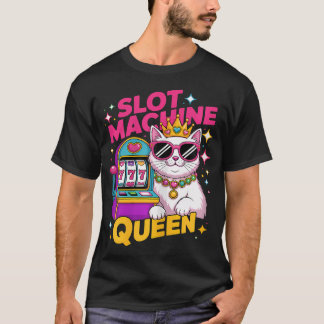 Slot Machine Queen Poker Player Funny Casino T-Shirt