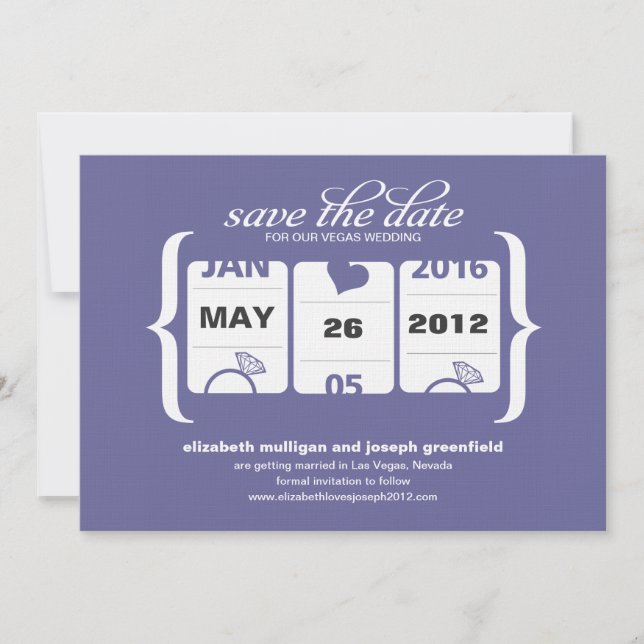 Slot Machine Save the Date - Wedding (Front)