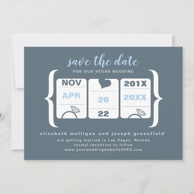 Slot Machine Save the Date - Wedding (Front)