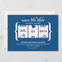 Slot Machine Save the Date - Wedding Anniversary