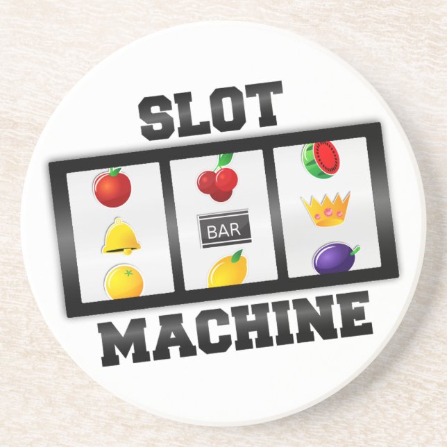Slot Machine Tilted Icon Coaster (Front)