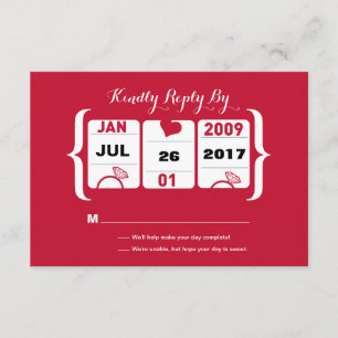 Slot Machine Wedding RSVP Card