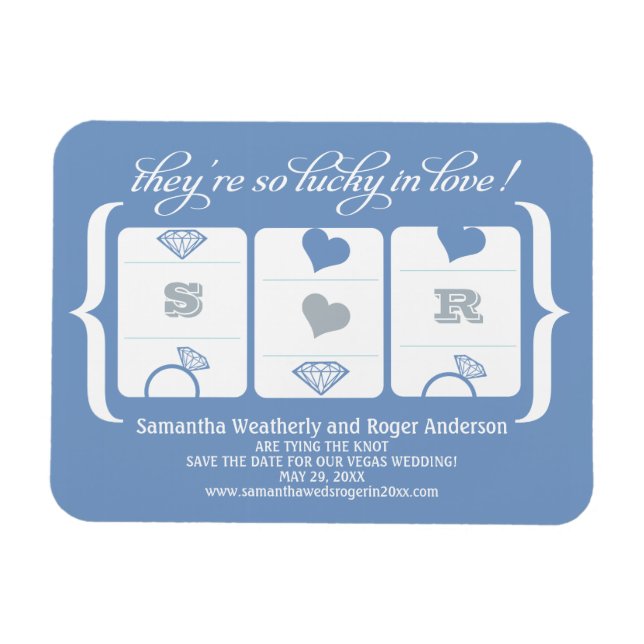 Slot Machine Wedding Save the Date Magnet (Horizontal)