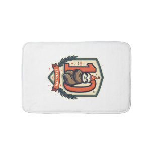 Sloth 10th Birthday Vintage Sunset Shirt 2 Bath Mat