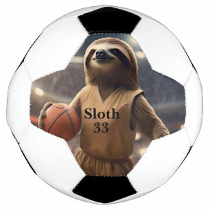 Sloth 33 Basketball Player, Soccer Ball