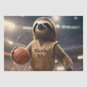 Sloth 33 Basketball Player, Tissue Paper