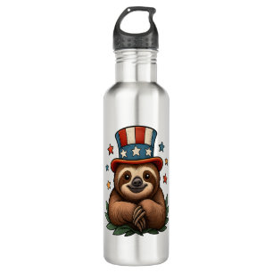 Sloth 4th of July 710 Ml Water Bottle