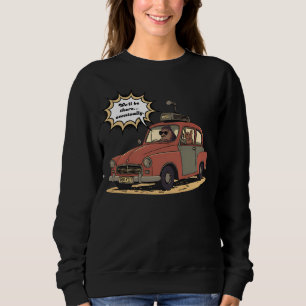 Sloth and Bunny Cartoon Road Trip Adventure Sweatshirt