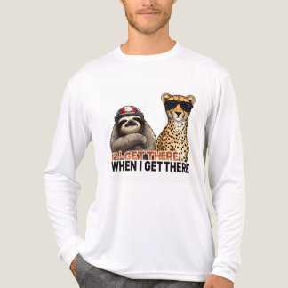 Sloth and Cheetah,I'll Get There When I Get There Tri-Blend Shirt