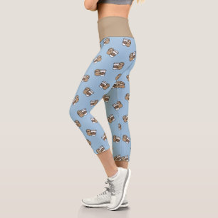 Sloth and Coffee Capri Leggings