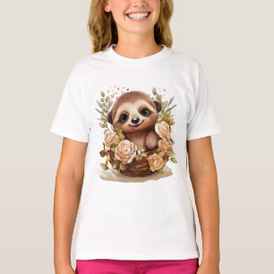 Sloth and Flowers T-Shirt