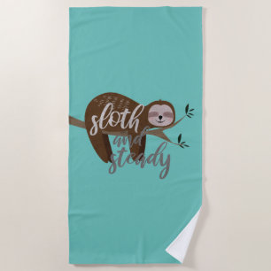 Sloth and Steady Beach Towel