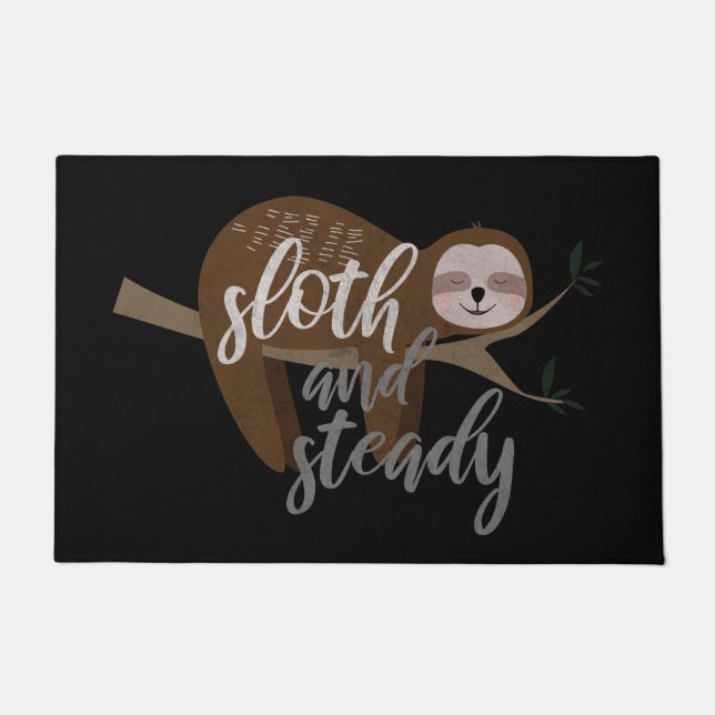 Sloth and Steady Doormat (Front)