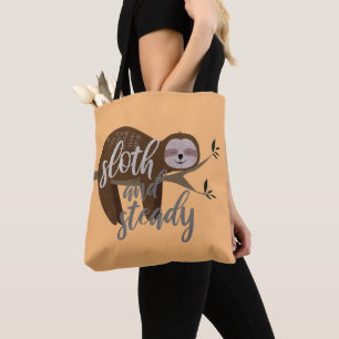 Sloth and Steady Tote Bag