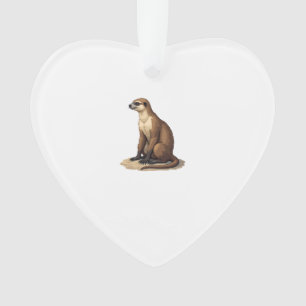 Sloth Antique Engraving Retro Graphic (2) Ornament