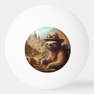 Sloth Archaeologist Ping Pong Ball