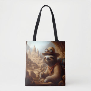 Sloth Archaeologist Tote Bag