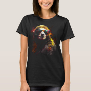 Sloth Artwork Sunglasses Art Animal Sloth T-Shirt