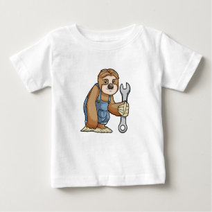 Sloth as Craftsman with Wrench Baby T-Shirt