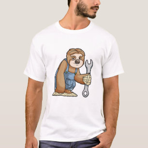 Sloth as Craftsman with Wrench T-Shirt
