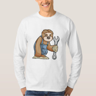 Sloth as Craftsman with Wrench T-Shirt