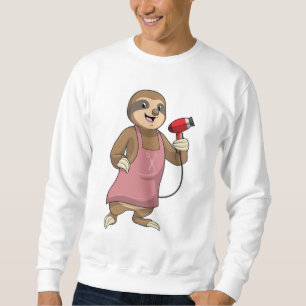 Sloth as Hair stylist with Hairdryer Sweatshirt