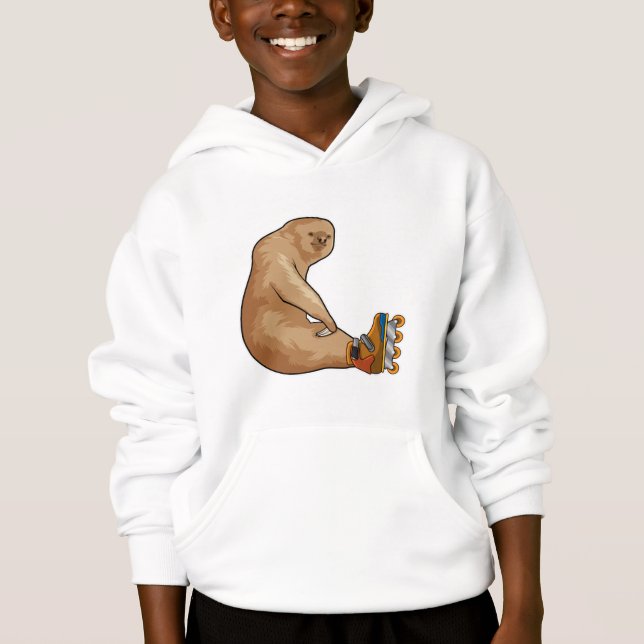 Sloth as Inline skater with Inline skates (Front)