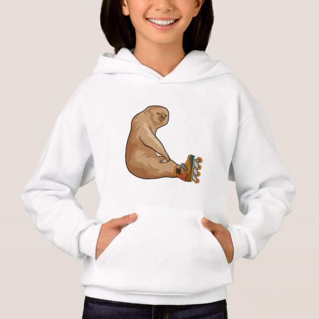 Sloth as Inline skater with Inline skates (Front)