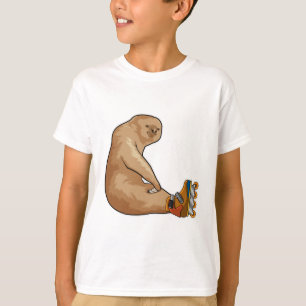 Sloth as Inline skater with Inline skates T-Shirt