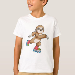 Sloth as Skater with Inline skates T-Shirt