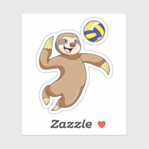 Sloth as Volleyball player with Volleyball