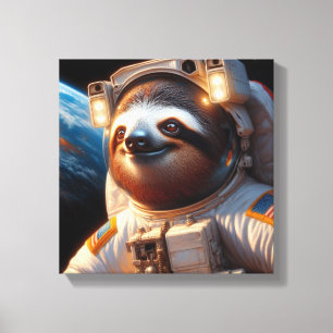 Sloth Astronaut Canvas Print