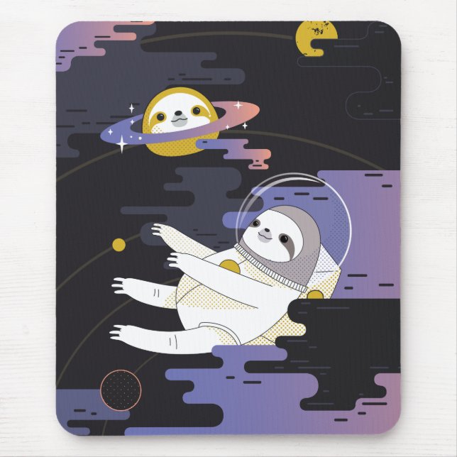 sloth astronaut mouse pad (Front)