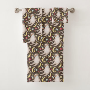 Sloth Astronaut Pattern Bath Towel Set