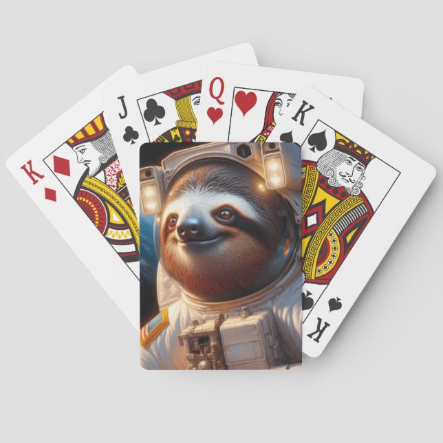 Sloth Astronaut Playing Cards (Back)