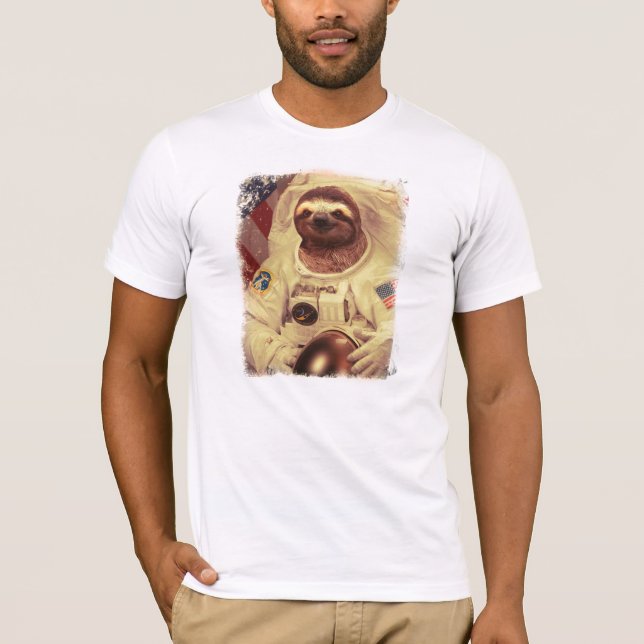 Sloth Astronaut T-Shirt (Front)