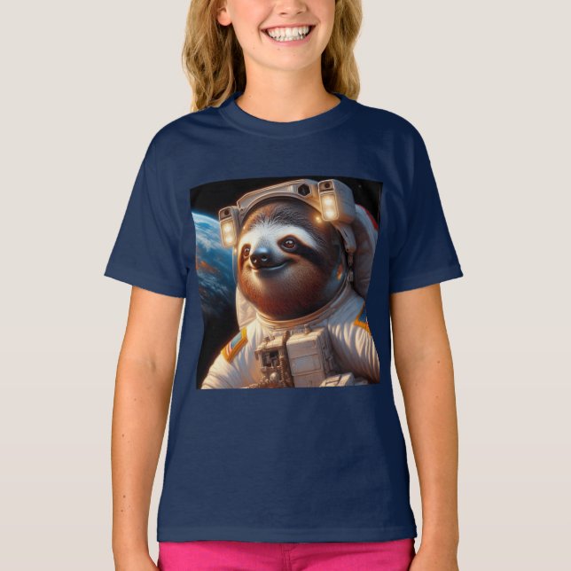 Sloth Astronaut T-Shirt (Front)