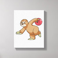 Sloth at Bowling with Bowling ball