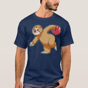 Sloth at Bowling with Bowling ball T-Shirt