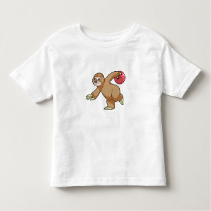 Sloth at Bowling with Bowling ball Toddler T-Shirt