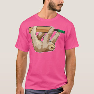 Sloth at Cricket with Cricket bat T-Shirt