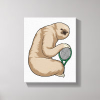 Sloth at Tennis with Tennis racket